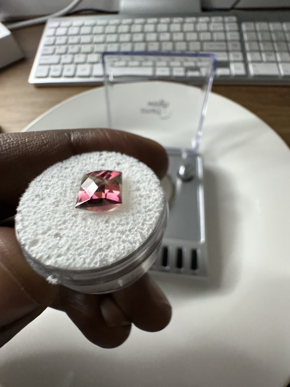 3.155 Carat- Congo Tourmaline- Pale Green to Pink Secondary image