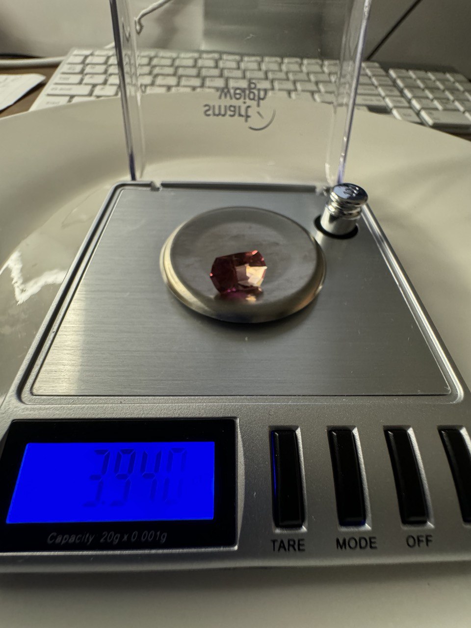 3.940 Carat- Congo Tourmaline- Fancy Pink Secondary image