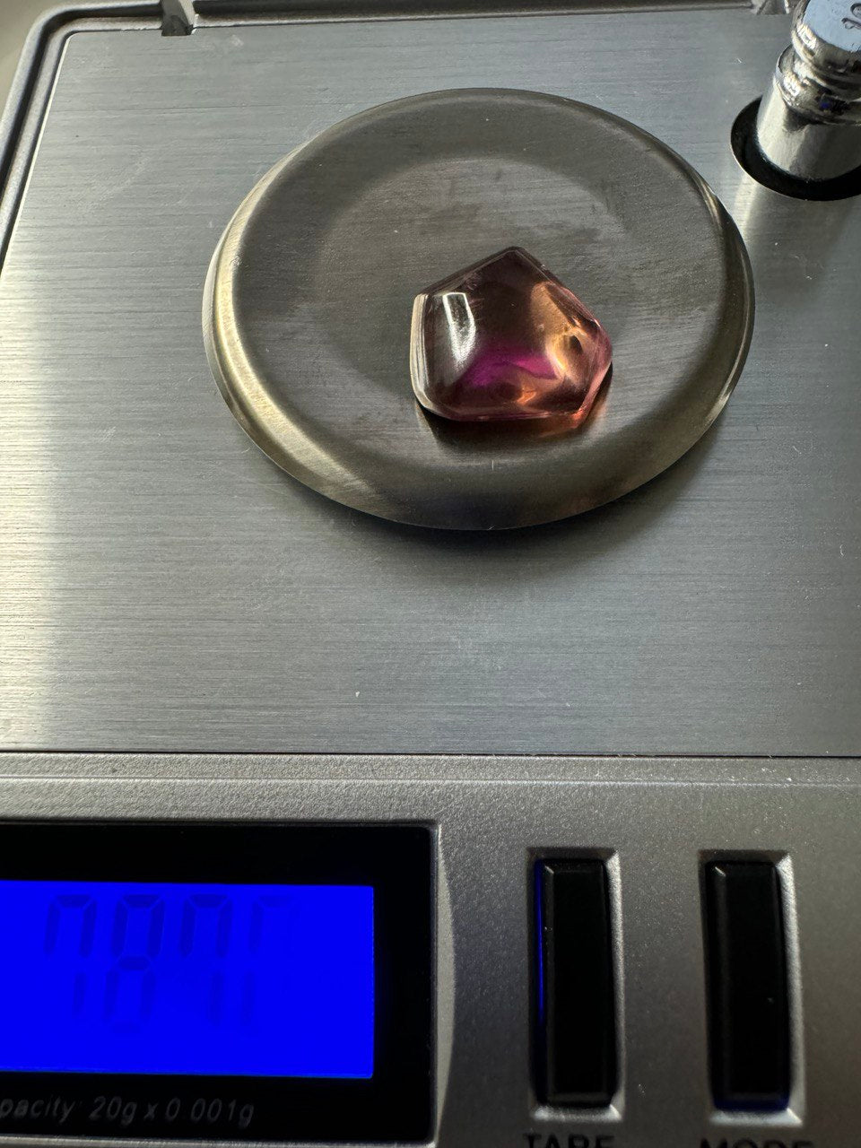 7.87 Carat- Congo Tourmaline Freeform Cabachon- Vivid Pink Secondary image