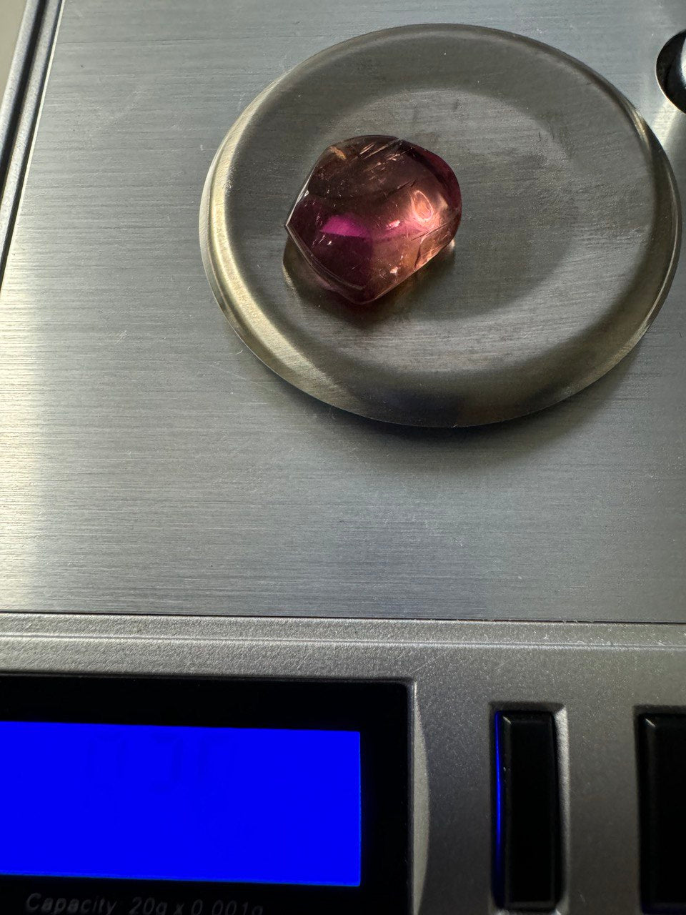 8.275 Carat- Congo Tourmaline Freeform Cabachon- Vivid Pink Secondary image