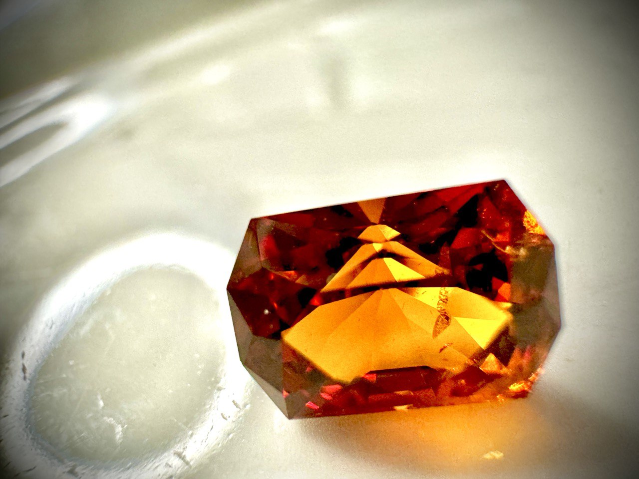 4.280 Carat- Tanzanian Spessartine Garnet- Deep Reddish Orange Main image