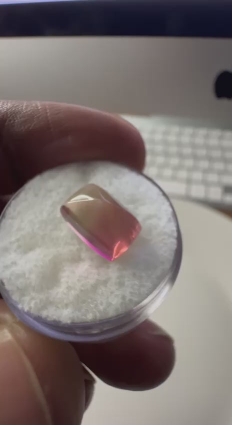 4.620 Carat- Congo Tourmaline Sugarloaf- Bi-Color