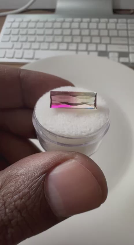 4.5 Carat- Congo Tourmaline- Pale Green to Pink