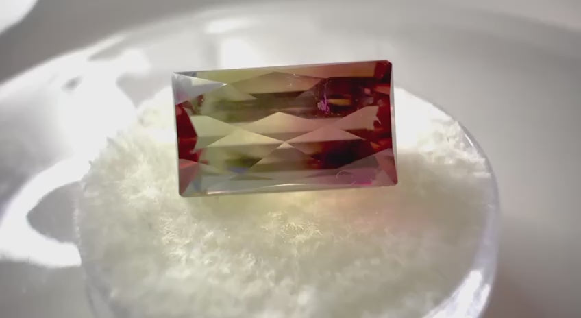 6.195 Carat- Congo Tourmaline- Pale Green to Pink