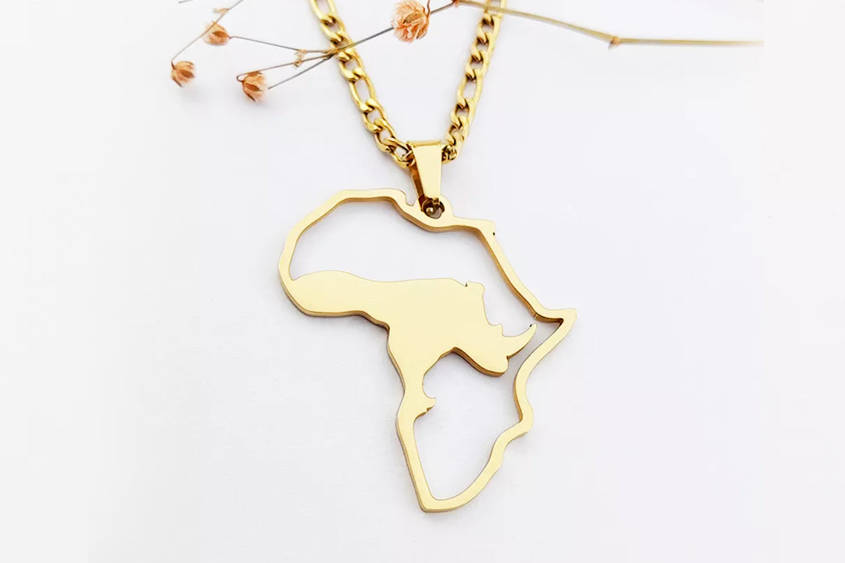 African Rhino Pendant Main image
